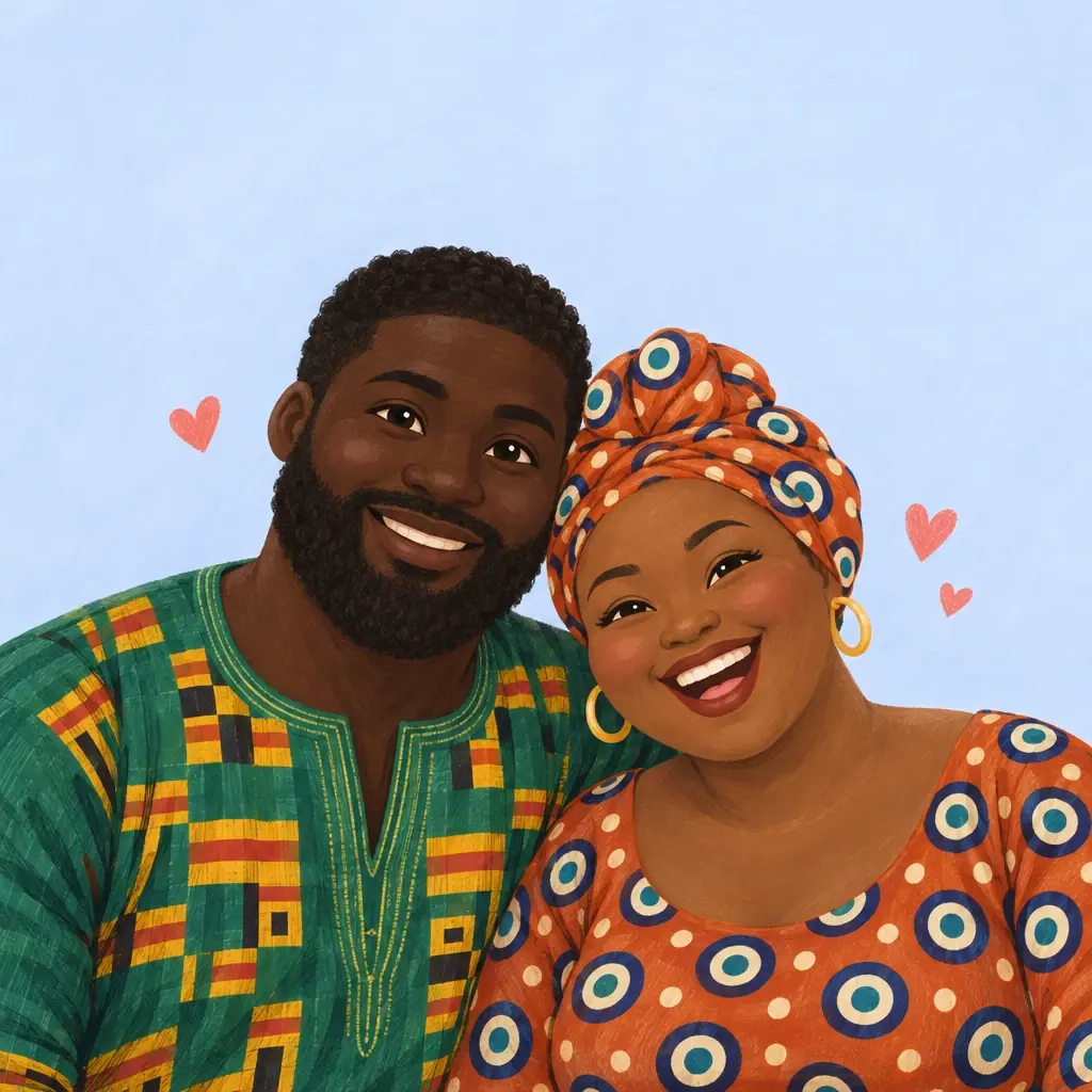 Kofi and Esi, painted in Storybook